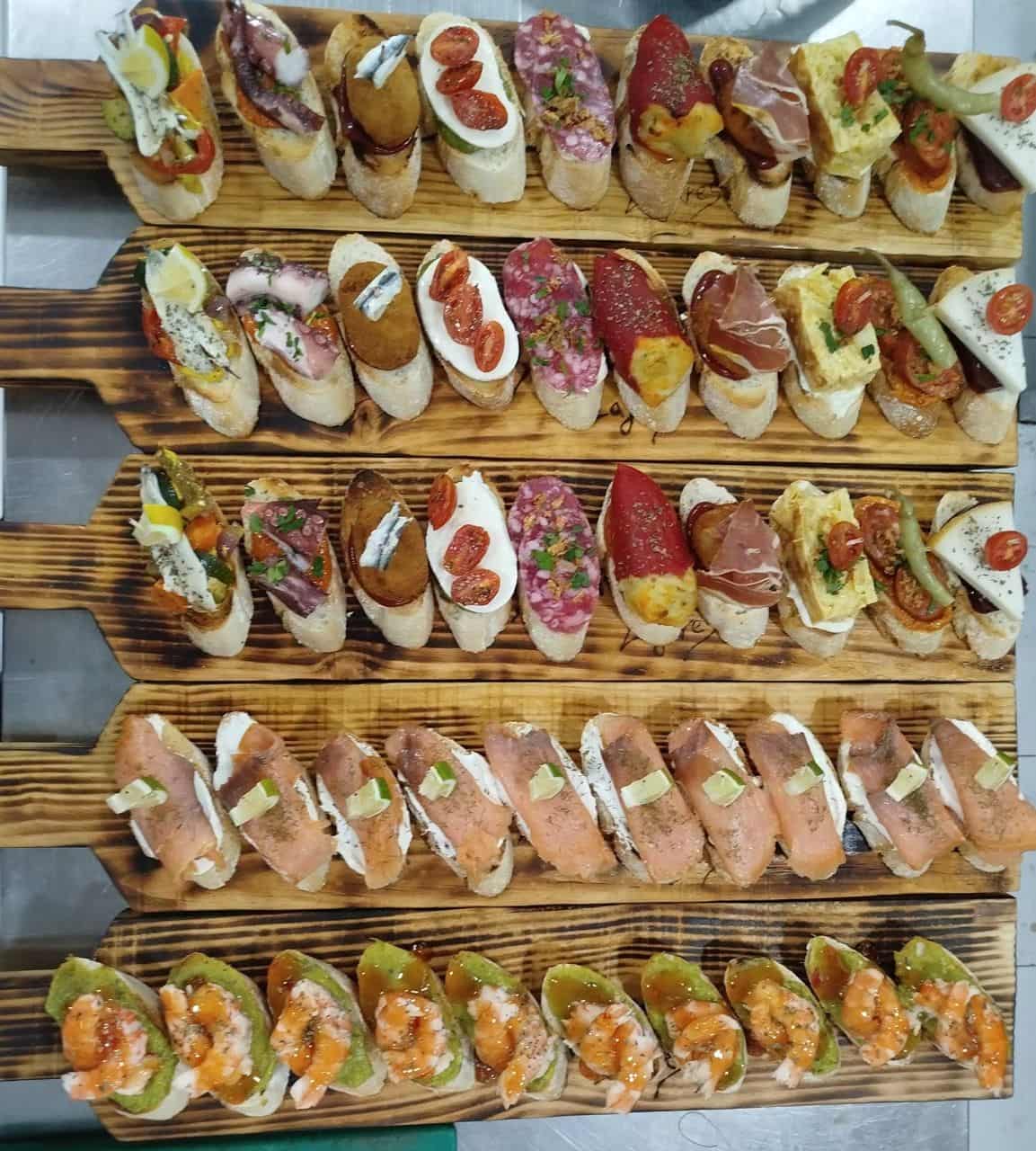 Selection of gourmet skewers